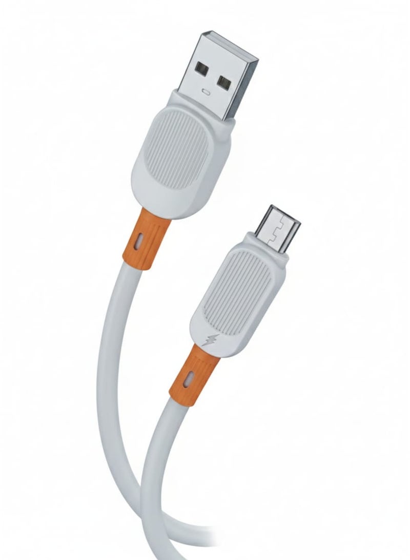 كابل شحن فائق السرعة TP-70 بقوة 6 أمبير، من USB إلى Micro- كابل شحن مرن من السيليكون - Image 2
